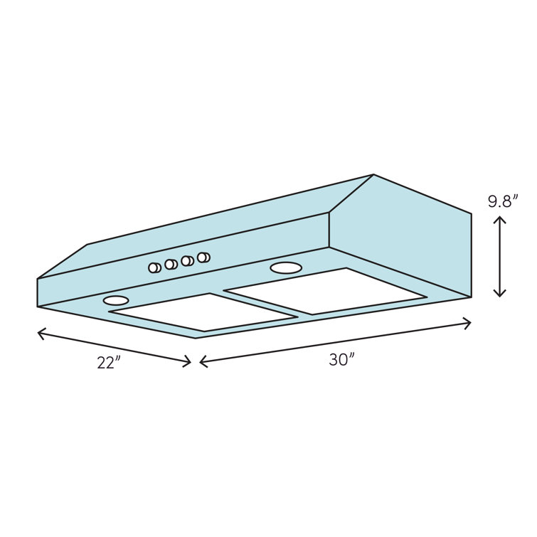 Xtreme Air 30" Ultra 900 CFM Ducted Under Range Hood in